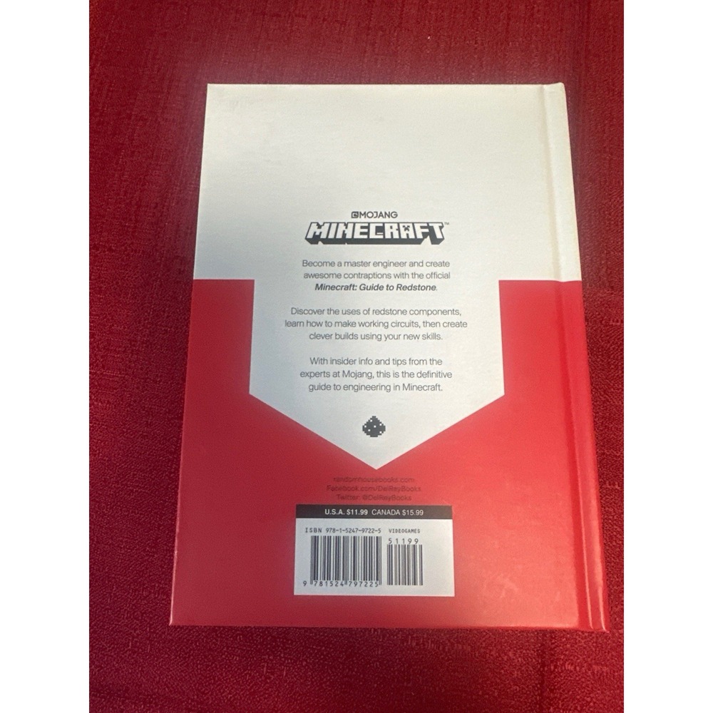 Minecraft Guide to Redstone Hardcover Book Official Mojang Guide Strategy 2017 - Picture 2 of 3